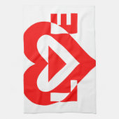 Coole Liebe Grafik, rot Küchentuch (Vertikal)