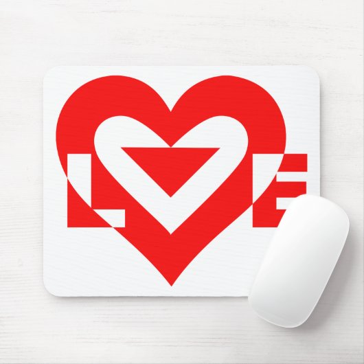Coole Liebe Grafik, rot Mousepad (Mit Mouse)