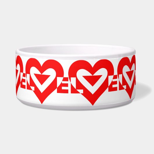 Coole Liebe Grafik, rot Napf (Links)