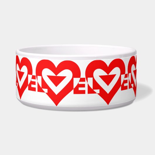 Coole Liebe Grafik, rot Napf (Rechts)