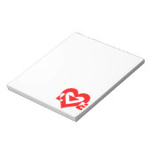 Coole Liebe Grafik, rot Notizblock (Rotiert)
