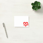 Coole Liebe Grafik, rot Post-it Klebezettel (Büro)