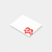 Coole Liebe Grafik, rot Post-it Klebezettel (angewinkelt)