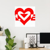 Coole Liebe Grafik, rot Poster (Heimbüro)
