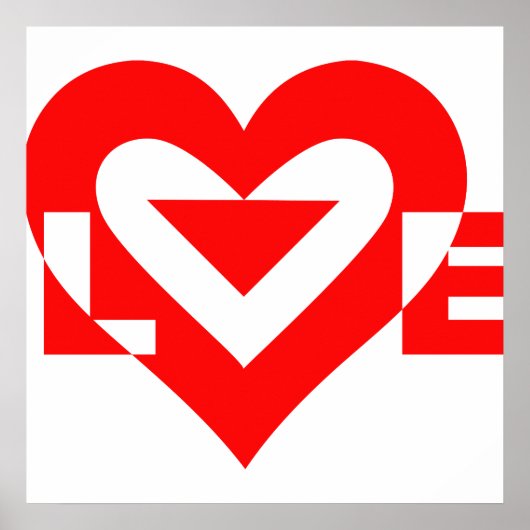 Coole Liebe Grafik, rot Poster (Vorne)