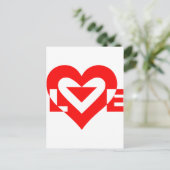Coole Liebe Grafik, rot Postkarte (Stehend Vorderseite)
