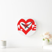 Coole Liebe Grafik, rot Runde Wanduhr (Zuhause)