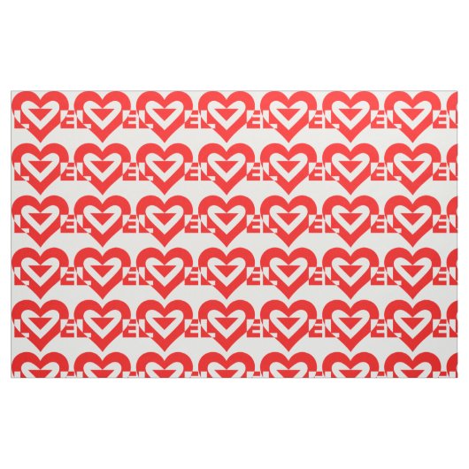 Coole Liebe Grafik, rot Stoff (Fat Quarter (45,7 x 55,9 cm))