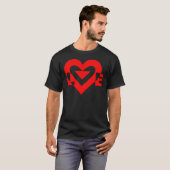 Coole Liebe Grafik, rot T-Shirt (Vorne ganz)