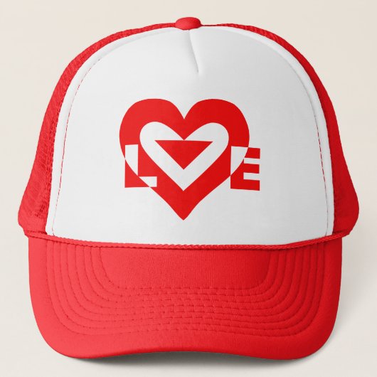 Coole Liebe Grafik, rot Truckerkappe (Vorderseite)