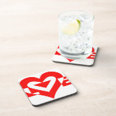 Coole Liebe Grafik, rot Untersetzer (Rechte Seite)