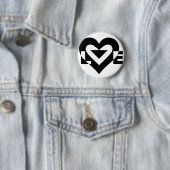 Coole Liebe Grafik, schwarz Button (Beispiel)