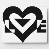 Coole Liebe Grafik, schwarz Fotoplatte (Vorderseite)