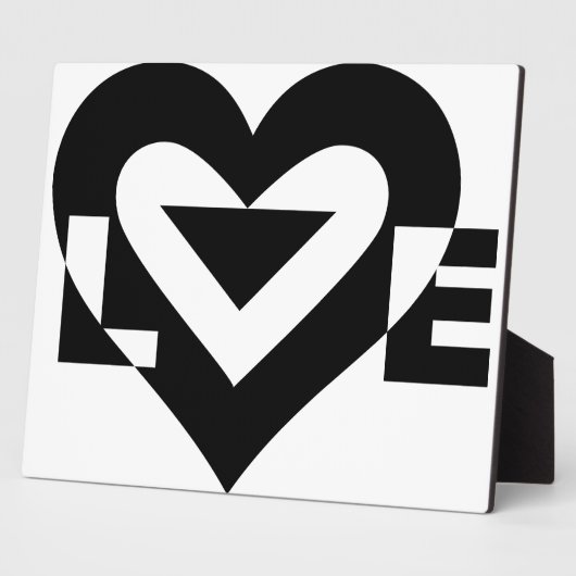 Coole Liebe Grafik, schwarz Fotoplatte (Seite)