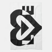 Coole Liebe Grafik, schwarz Handtuch (Vertikal)