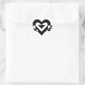 Coole Liebe Grafik, schwarz Herz-Aufkleber (Tasche)