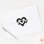 Coole Liebe Grafik, schwarz Herz-Aufkleber (Umschlag)