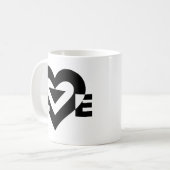 Coole Liebe Grafik, schwarz Kaffeetasse (Vorderseite Links)