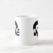 Coole Liebe Grafik, schwarz Kaffeetasse (Mittel)