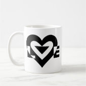 Coole Liebe Grafik, schwarz Kaffeetasse (Links)