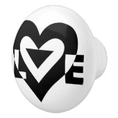 Coole Liebe Grafik, schwarz Keramikknauf (Rechts)