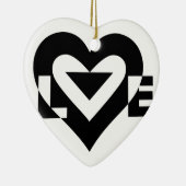 Coole Liebe Grafik, schwarz Keramikornament (Rechts)