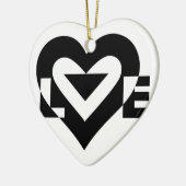 Coole Liebe Grafik, schwarz Keramikornament (Links)