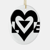 Coole Liebe Grafik, schwarz Keramikornament (Rechts)