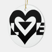Coole Liebe Grafik, schwarz Keramikornament (Links)