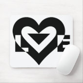 Coole Liebe Grafik, schwarz Mousepad (Mit Mouse)