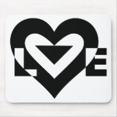 Coole Liebe Grafik, schwarz Mousepad (Vorne)