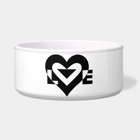 Coole Liebe Grafik, schwarz Napf (Vorderseite)