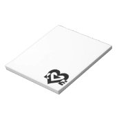 Coole Liebe Grafik, schwarz Notizblock (Rotiert)