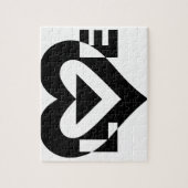 Coole Liebe Grafik, schwarz Puzzle (Vertikal)