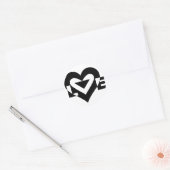 Coole Liebe Grafik, schwarz Runder Aufkleber (Umschlag)