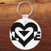 Coole Liebe Grafik, schwarz Schlüsselanhänger (Vorderseite)