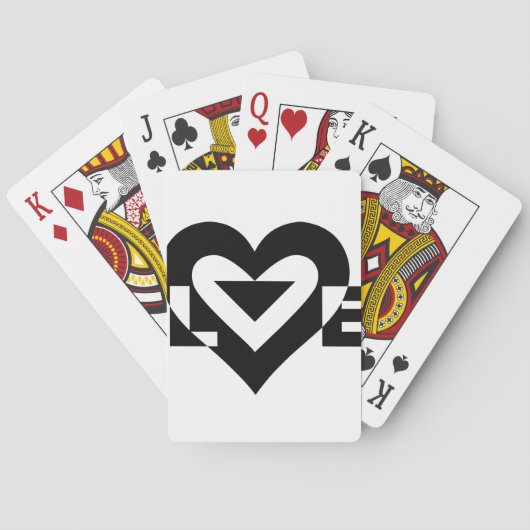 Coole Liebe Grafik, schwarz Spielkarten (Rückseite)
