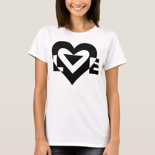 Coole Liebe Grafik, schwarz T-Shirt (Vorderseite)