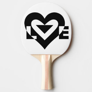 Coole Liebe Grafik, schwarz Tischtennis Schläger