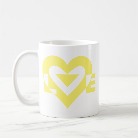 Coole Liebe Graphic, gelb Kaffeetasse (Links)