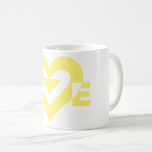 Coole Liebe Graphic, gelb Kaffeetasse (VorderseiteRechts)