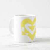 Coole Liebe Graphic, gelb Kaffeetasse (Vorderseite Links)
