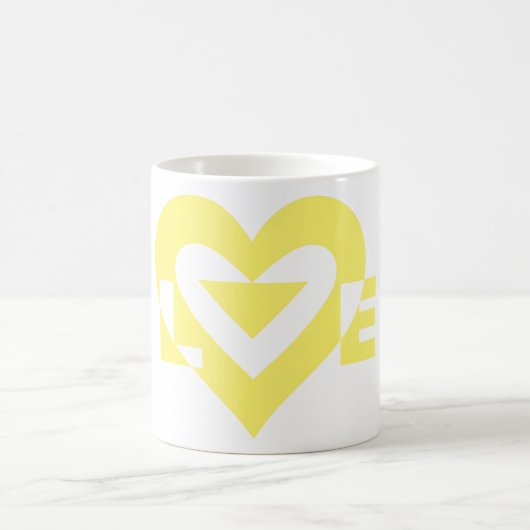 Coole Liebe Graphic, gelb Kaffeetasse (Mittel)