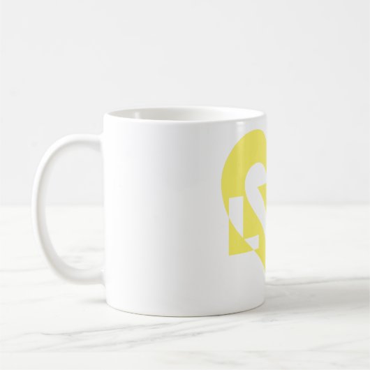 Coole Liebe Graphic, gelb Kaffeetasse (Links)