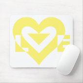 Coole Liebe Graphic, gelb Mousepad (Mit Mouse)