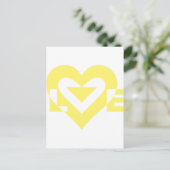 Coole Liebe Graphic, gelb Postkarte (Stehend Vorderseite)