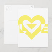 Coole Liebe Graphic, gelb Postkarte (Vorne/Hinten)