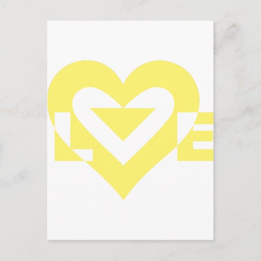 Coole Liebe Graphic, gelb Postkarte (Vorderseite)