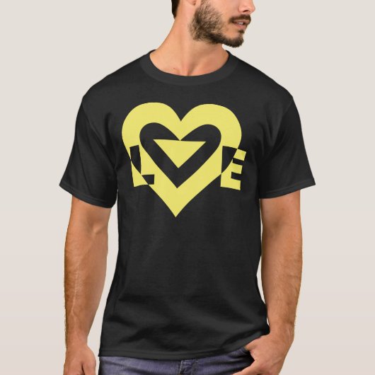 Coole Liebe Graphic, gelb T-Shirt (Vorderseite)