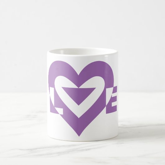 Coole Liebe Graphic, Lila Kaffeetasse (Mittel)